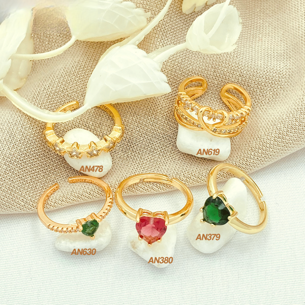 Anillos con corazones y estrellas