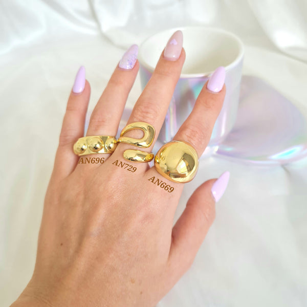 Anillos tipo chunky