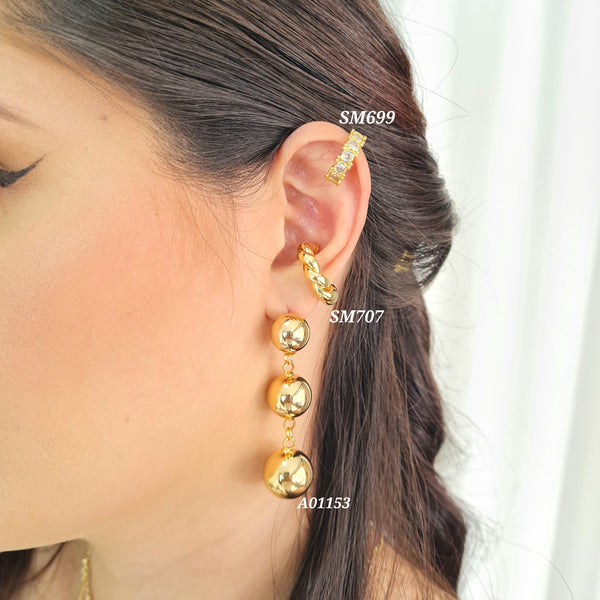 Earcuffs / Arete triple balín