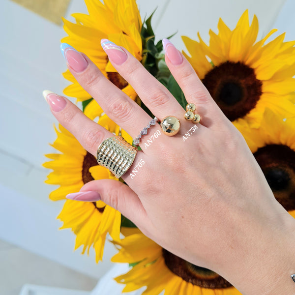 Anillos chunky y con zircones