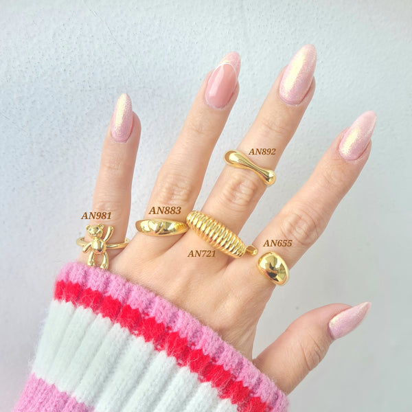 Anillo rodio figuras lisas AN981