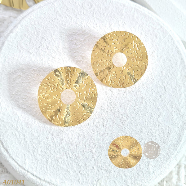 Arete circular con textura A01041