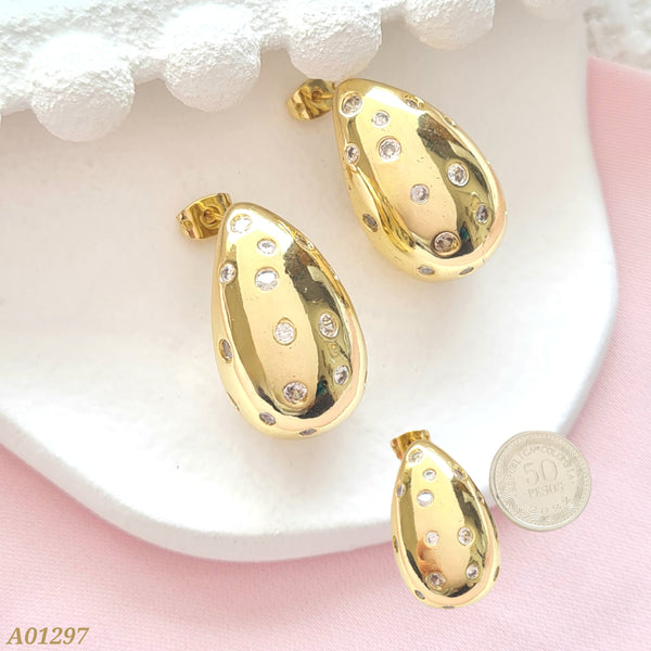 Arete gota con zircones A01297