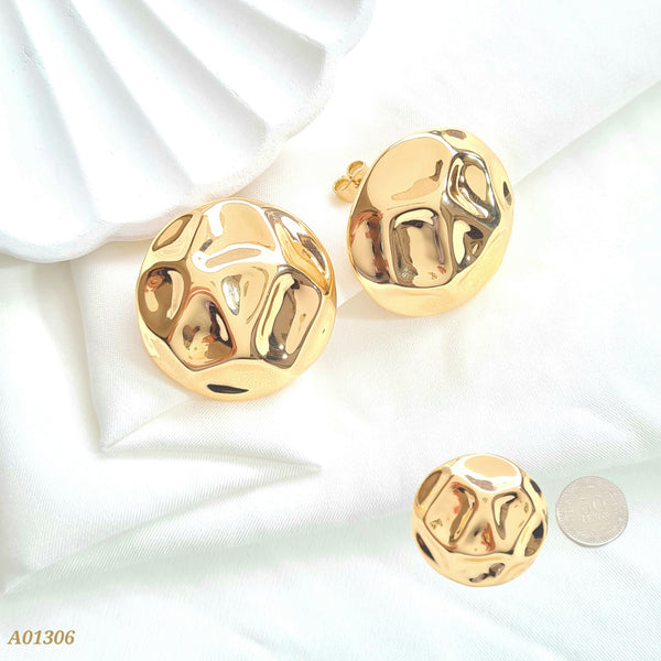 Arete redondo con textura irregular A01306