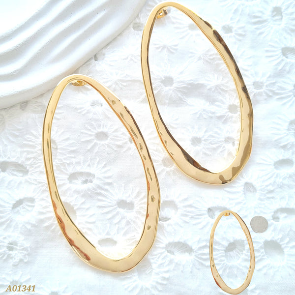 Arete ovalado asimétrica A01341