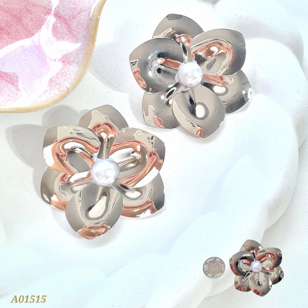 Areta flor con perla A01515