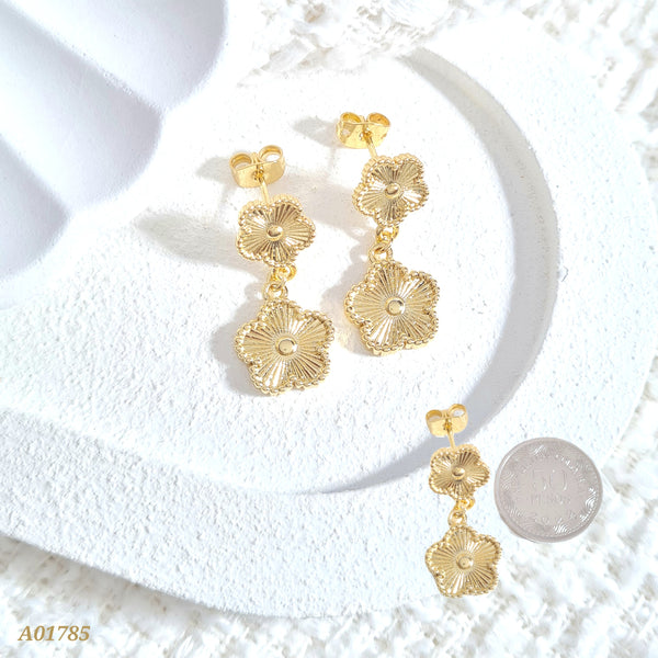 Arete doble flor A01785