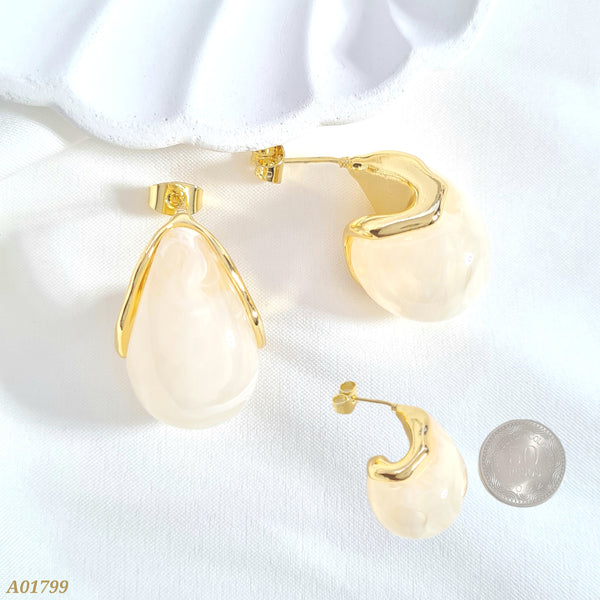 Arete gota en nácar A01799