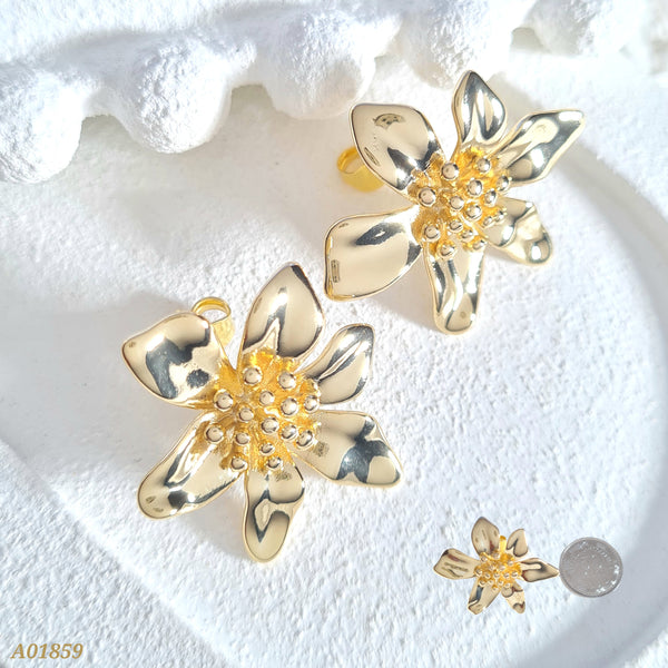 Arete flor irregular A01859