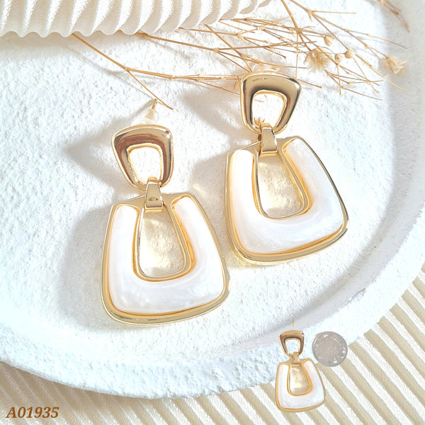 Arete doble nácar A01935