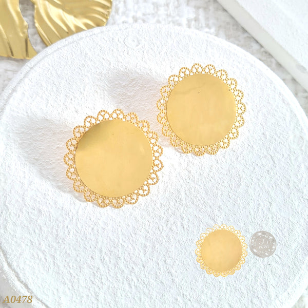 Arete circulo con filigrana A0478