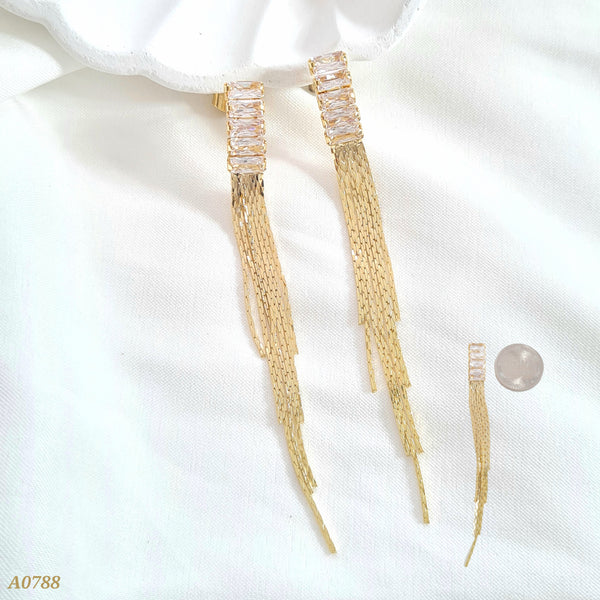 Arete con zircones y cadenas A0788