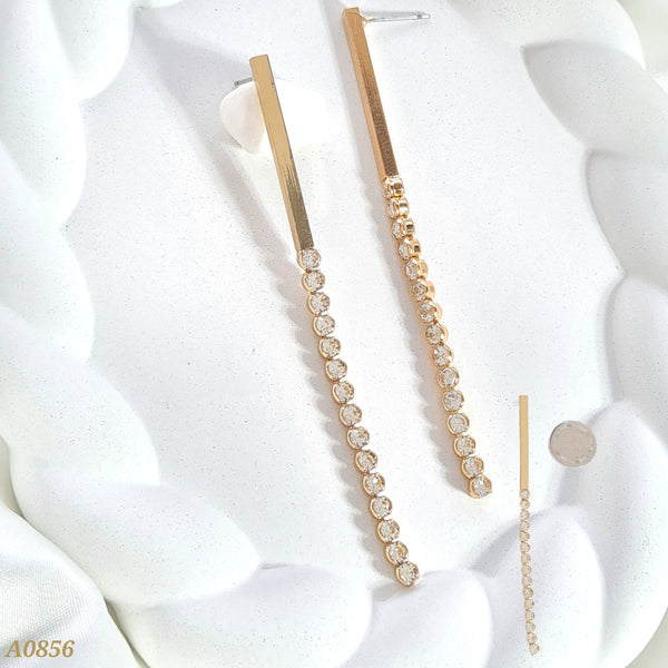 Arete rectangular con zircones A0856