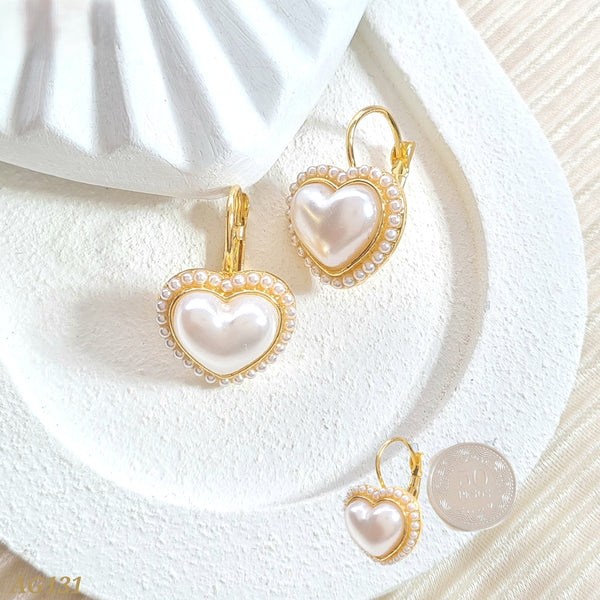 Candonga corazón en perla AG131