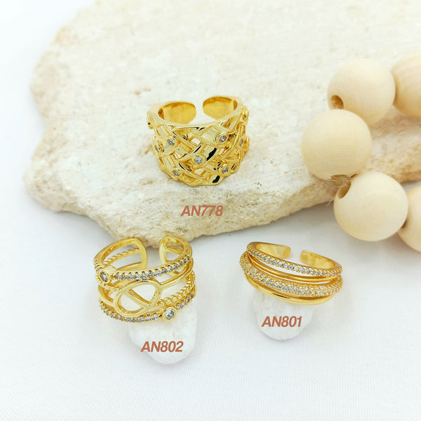 Anillos con zircones