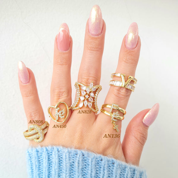 Anillos figuras rodio AN808