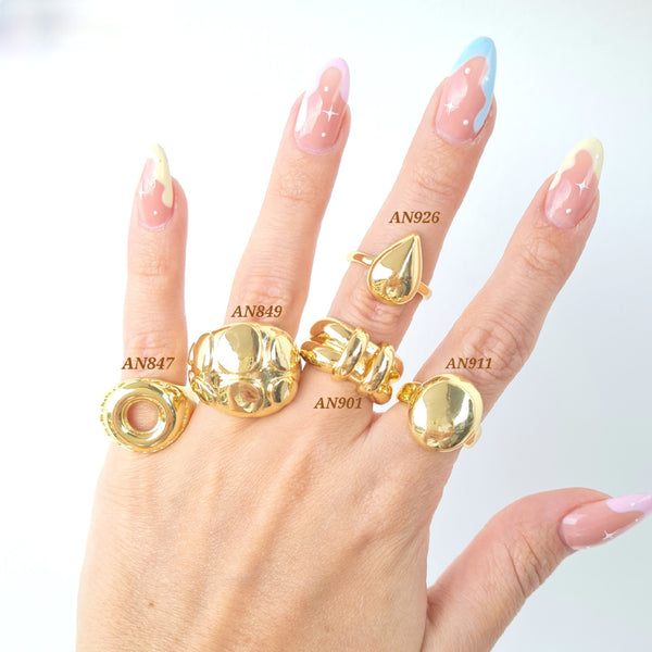 Anillos tipo chunky