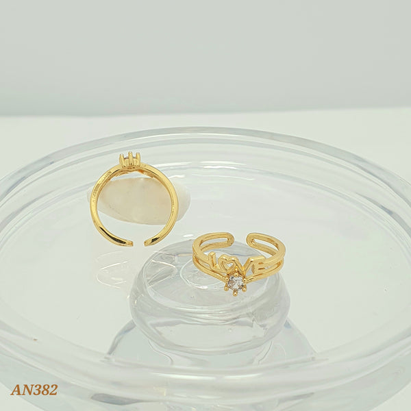 Anillo LOVE con zircón AN382