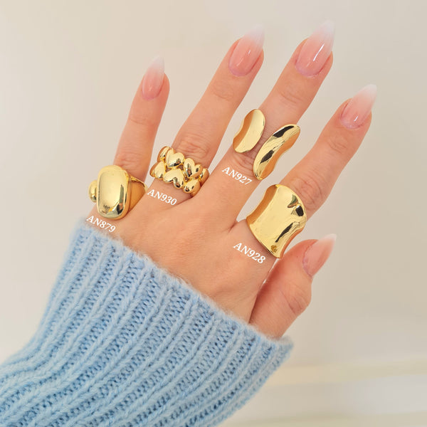 Anillos grandes tipo chunky