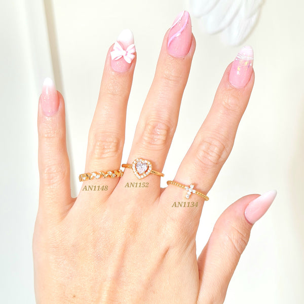 Anillos con zircones