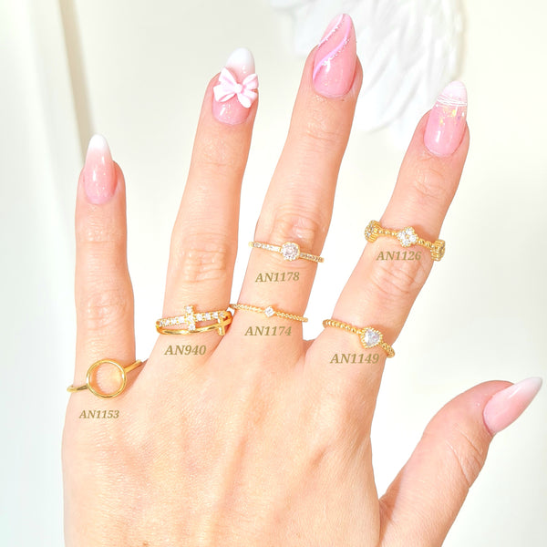 Anillos con zircones