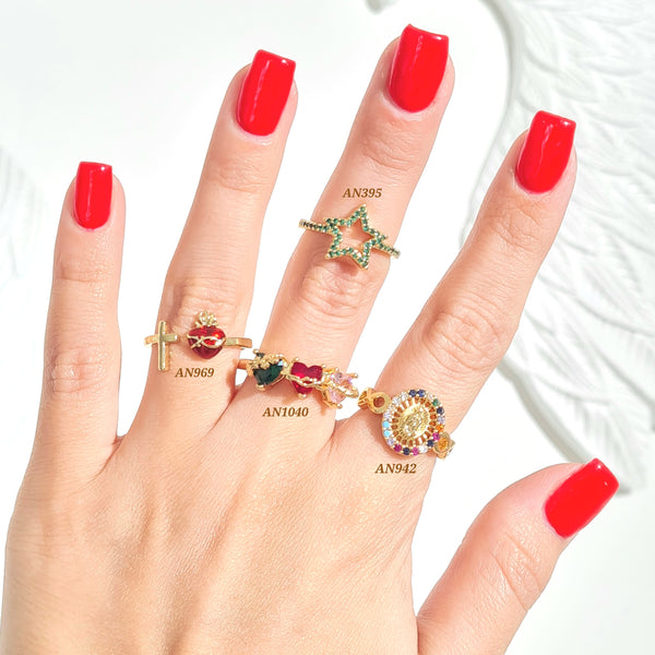 Anillos con zircones