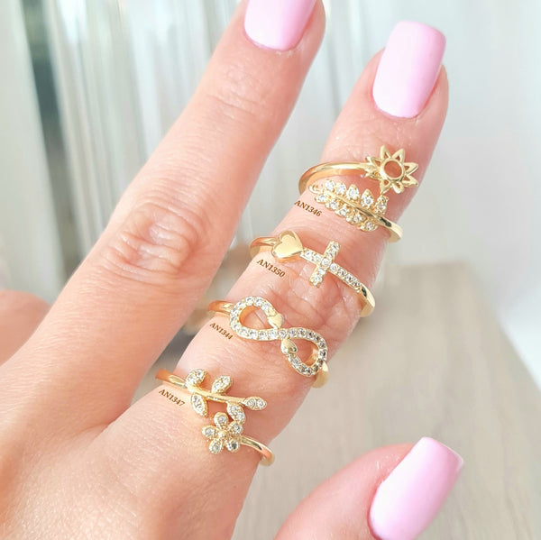 Anillos con zircones