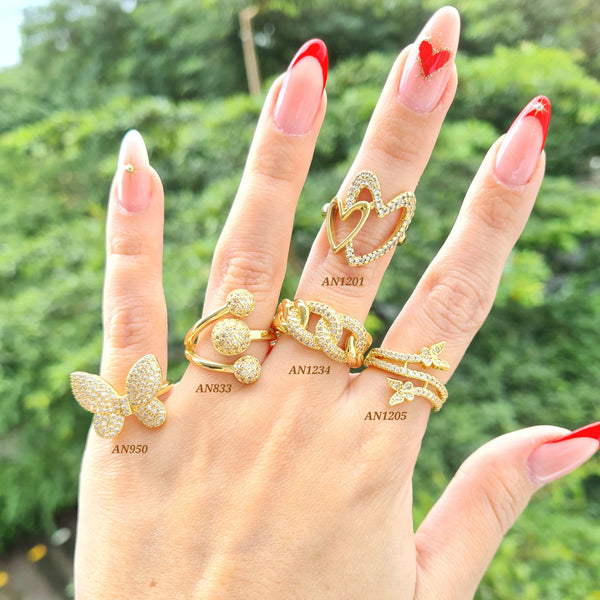 Anillos con zircones