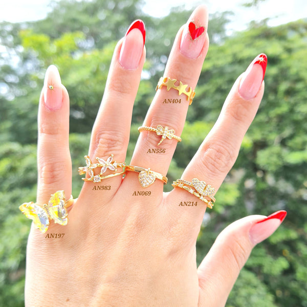 Anillos con zircones