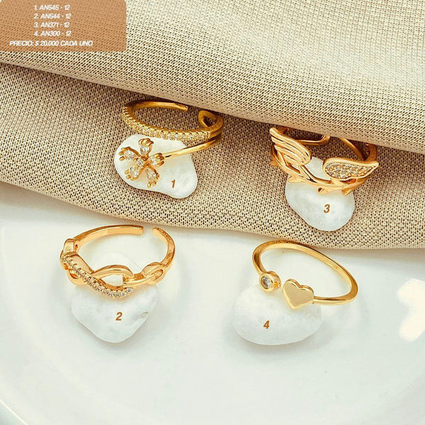 Anillos con zircones