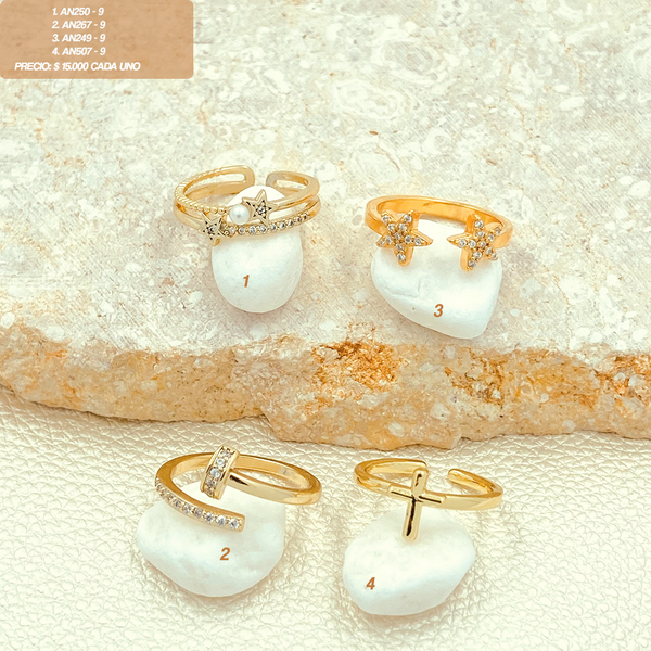 Anillos con zircones