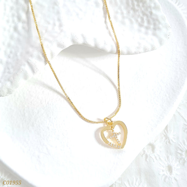 Cadena corazón y cruz C01955