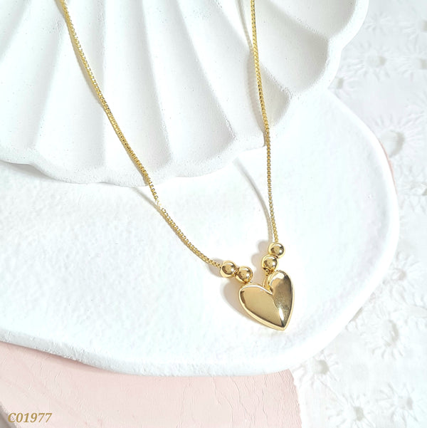 Cadena corazón liso C01977