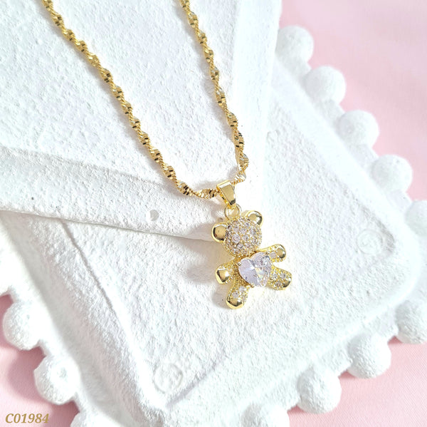 Cadena oso con zircones C01984