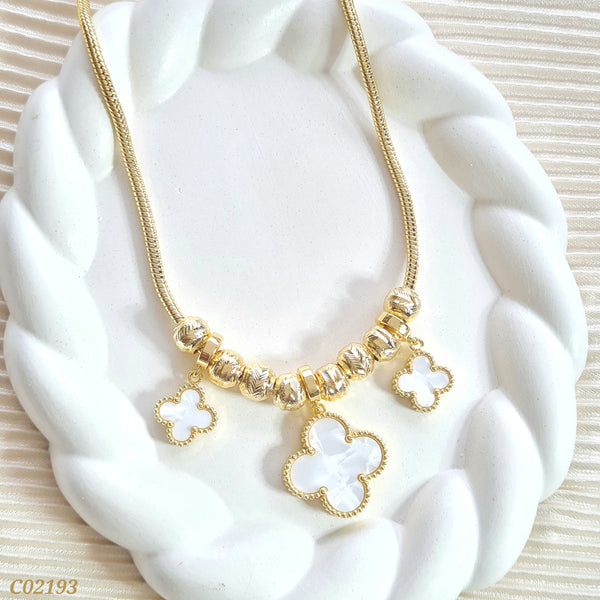 Cadena trébol blanco C02193