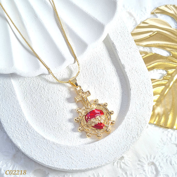 Cadena sagrado corazón grande C02218