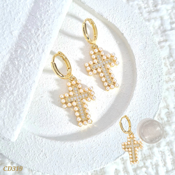 Candonga cruz con perlas CD319