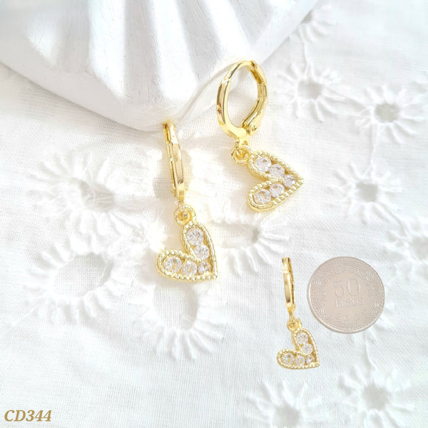 Candonga corazón zircones pequeña CD344