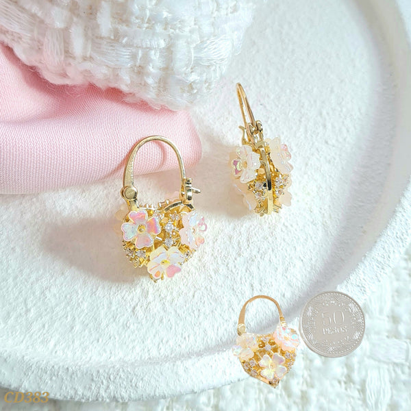 Candonga corazón con flores CD383