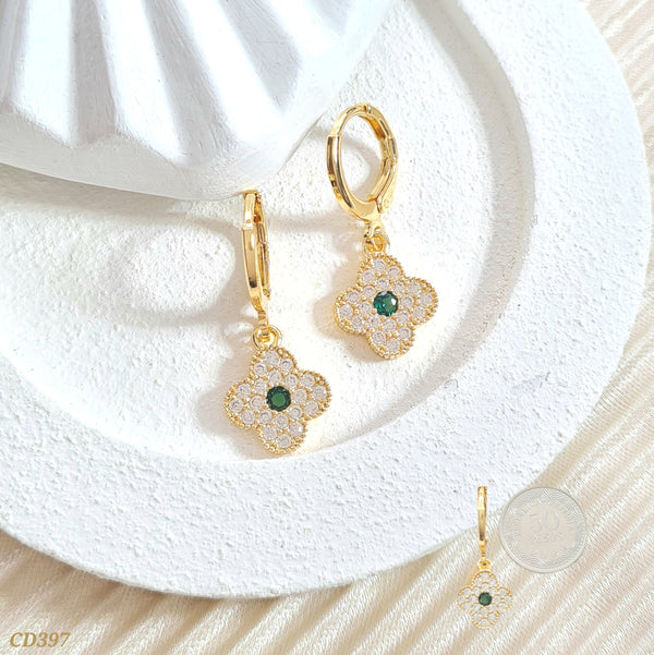 Candonga trébol zircón verde CD397