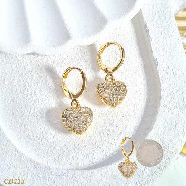 Candonga corazón zircones CD413