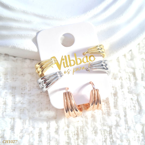 Set candongas tres oros CH1027