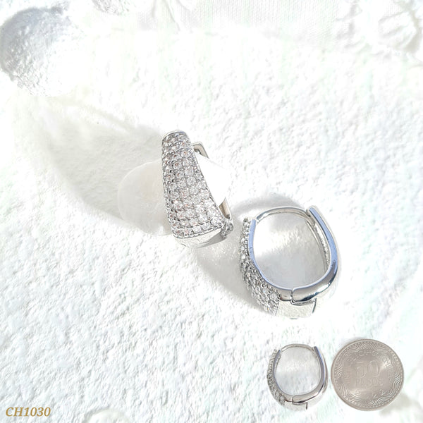 Candonga plateada con zircones CH1030