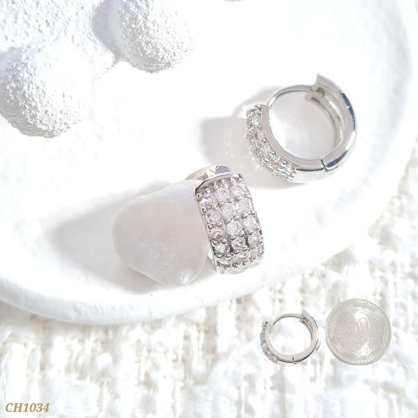 Candonga plateada con zircones CH1034