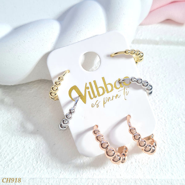 Set candongas tres oros CH918