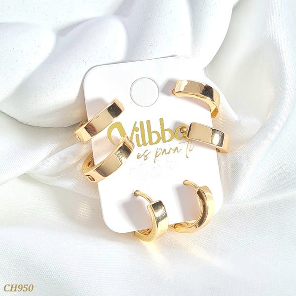 Set candongas multitamaño gruesas CH950