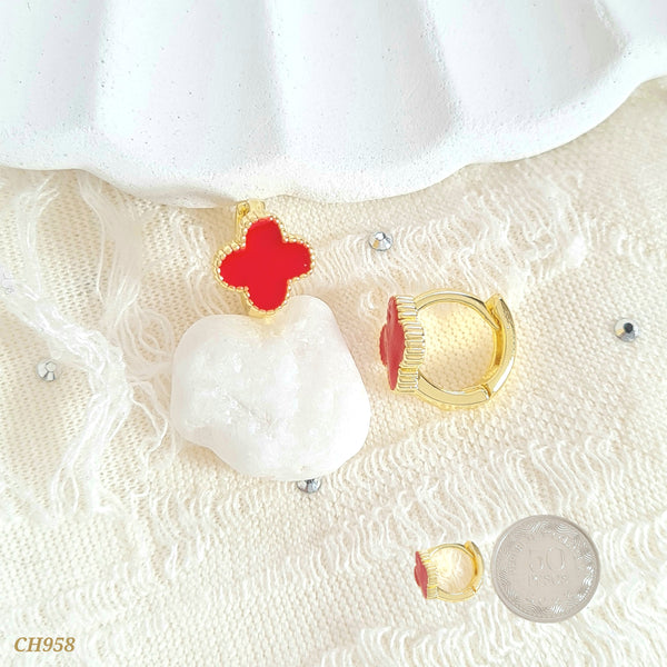 Candonga trébol rojo pequeña CH958