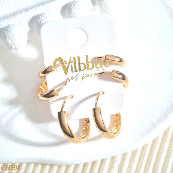 Set candongas multitamaño delgadas CH998