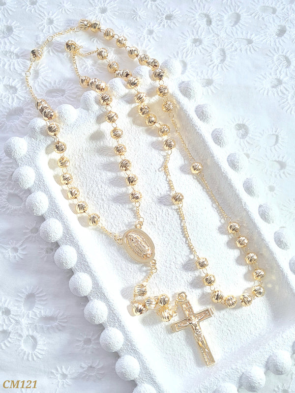 Camándula balines diamantados CM121