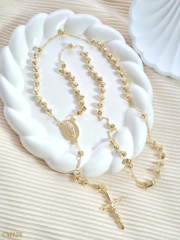 Camándula balines diamantados CM128